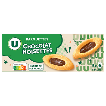 Image de U
Barquettes au chocolat et aux noisettes - paquet de