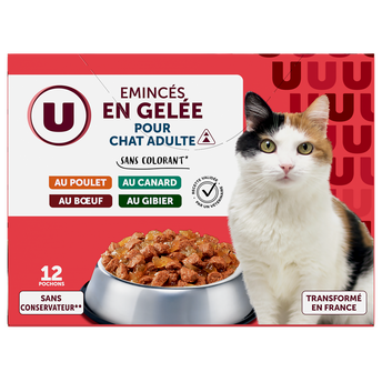 Image de U
Sachets fraicheur pour chat Emincés en gelée viandes