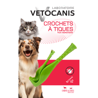 Image de Crochet à tiques pour chiens et chats