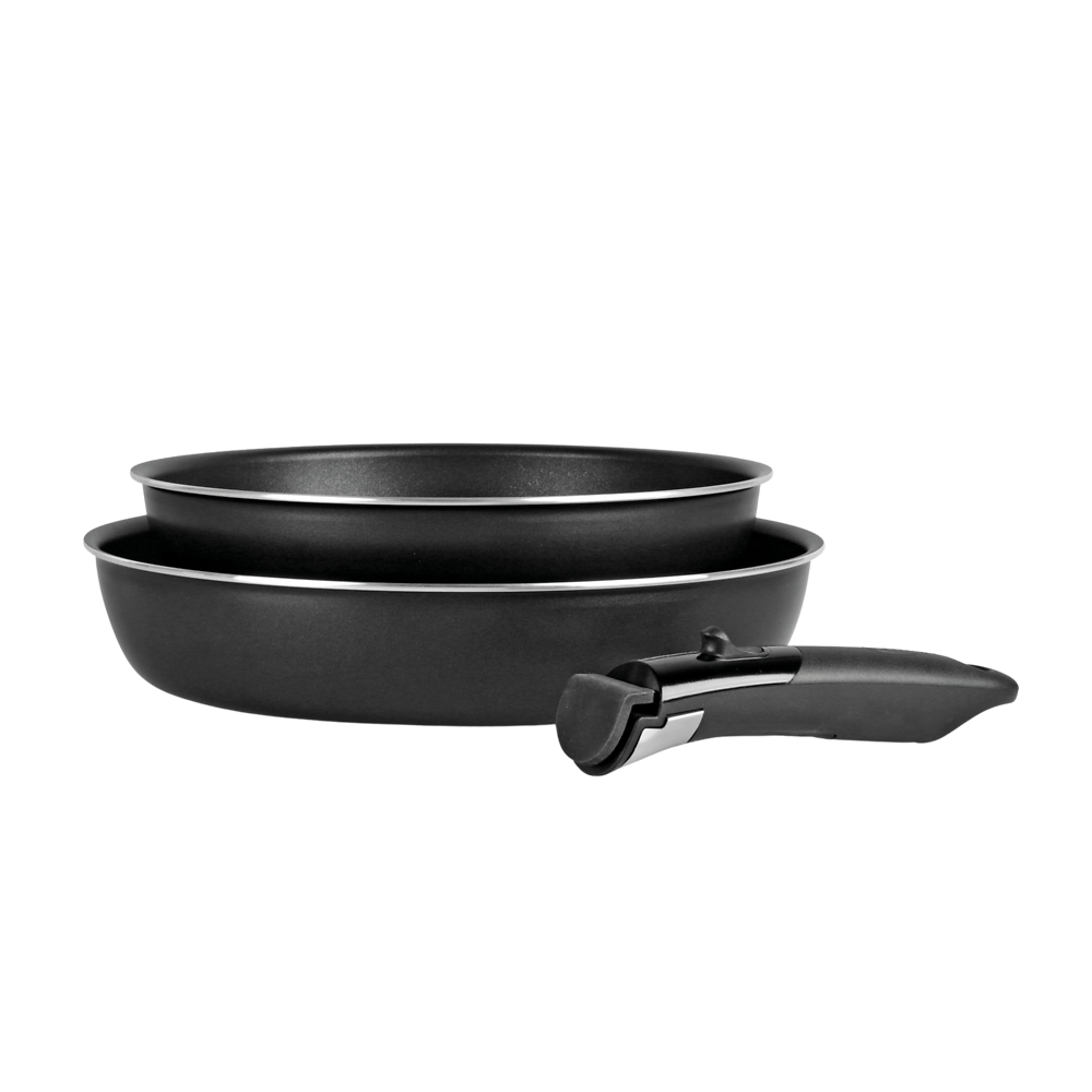 Poêle 2 Sections Sitram 26x26 Cm - Fonte D'aluminium, Antiadhésive, Compatibles Induction, Pour Cuire 2 Aliments Séparés - 5