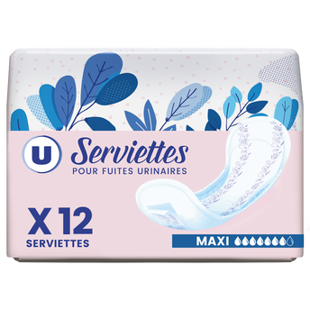 Image de U
Serviettes incontinence maxi