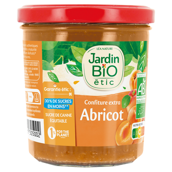 Image de Confiture abricots allégée en sucre bio JARDIN BIO
