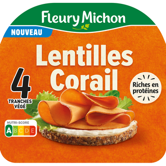 Image de Tranches de lentilles corail FLEURY MICHON, 4 tranches