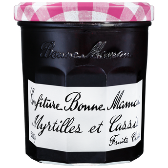 Image de Confiture au myrtille cassis BONNE MAMAN, bocal de