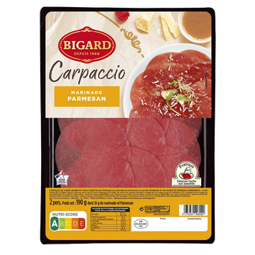 Bigard Carpaccio Boeuf Parmesan/vinaigre Framboise, Bigard, France, 190g