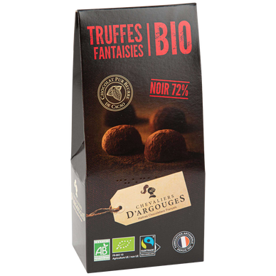 Truffes fantaisies chocolat noir bio CHEVALIERS ARGOUGES, 160g - Super U,  Hyper U, U Express 