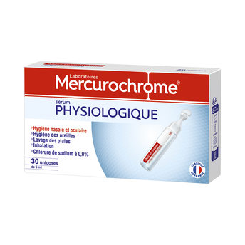 Image de Sérum physiologique MERCUROCHROME 30unidoses stériles de