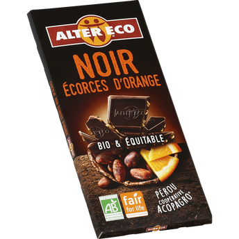 Image de Chocolat noir orange Bio ALTER ECO, tablette de