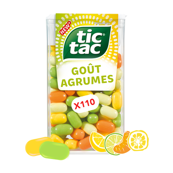 Image de Bonbon TIC TAC agrumes (goût yuzu,mandarine,citron,citron-vert),étui T110