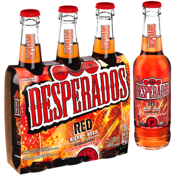 Image de Bière arômatisée téquila DESPERADOS red, pack de 3 bouteilles de 33c