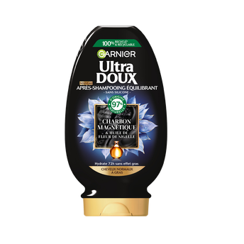 Image de Après-Shampooing ultra doux charcoal GARNIER