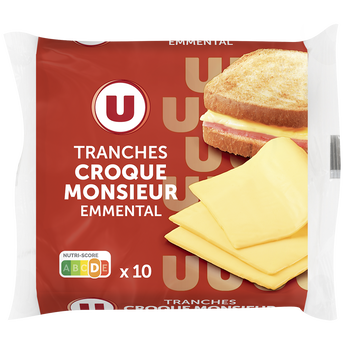Image de U
Fromage fondu pasteurisé à l'emmental pour croque monsieur 17%MG  x10