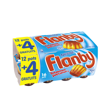 Nestlé Flan Goût Vanille Nappé De Caramel Flanby, 12x100g + 4 Offerts