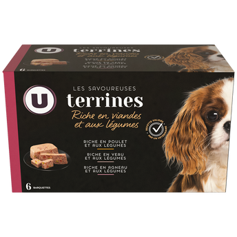 Image de U
Aliment pour chien Savoureuses terrines riche en viandes & légumes
