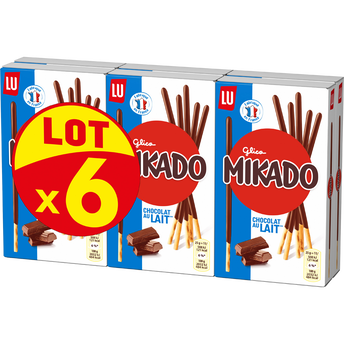 Image de Biscuits chocolat au lait MIKADO Lu, 6x100g