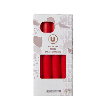 Image de U
Bougie 19x165mm non parfumée rouge