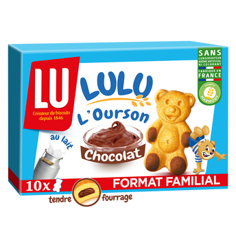 Image de Gâteaux fourrés au chocolat L'Ourson LuLu LU - Boîte de