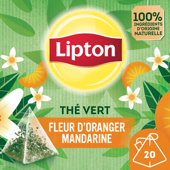 Image de Thé vert fleur d'oranger mandarine LIPTON x20