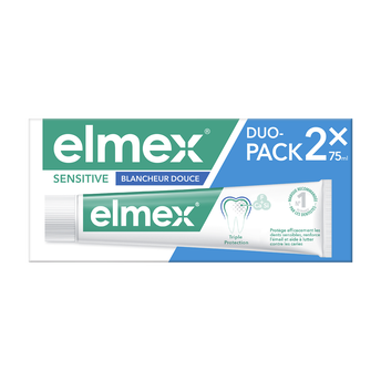 Image de Dentifrice sensitive blancheur douce 0 colorant ELMEX bipack