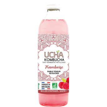 Image de Thé fermenté pétillant framboise vivify KOMBUCHA, bouteille