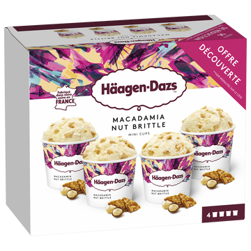 Häagen-Dazs Crème Glacée Vanille Confiserie Noix De Macadamia Häagen Dazs, 324g