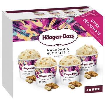 Häagen-Dazs Crème Glacée Vanille Confiserie Noix De Macadamia Häagen Dazs, 324g