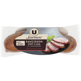 Image de U SAVEURS
Saucisson cuit à l'ail à l'ancienne