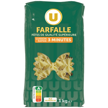Image de U
Farfalles cuisson rapide