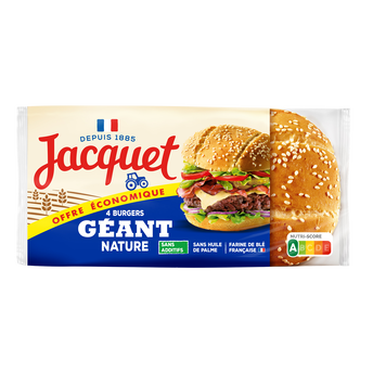 Image de Pain de mie hamburger géants x4 JACQUET 330g offre