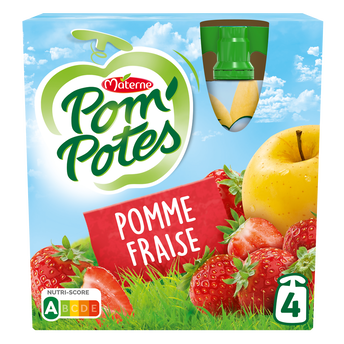 Image de Compotes Gourdes Pomme Fraise POM'POTES