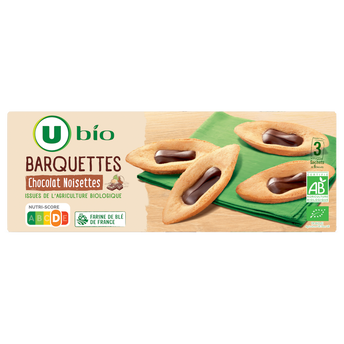 Image de U BIO
Gâteaux Barquettes au chocolat et aux noisettes bio, paquet