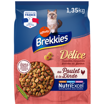 Image de Croquettes Chat Délice Viandes BREKKIES