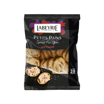 Image de Petits pains aux figues spécial foie gras LABEYRIE, 25 toasts