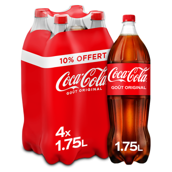 Image de Soda COCA-COLA Original - 10% offert Pack Bouteilles