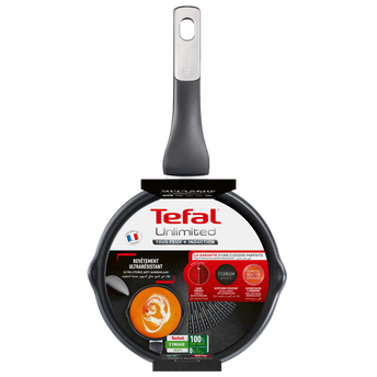 Image de Casserole TEFAL Unlimited en aluminium diamètre 20cm 2,9l noir-poignéefixe-compatible four jusqu'à 175°C/lave vaisselle-tous feux dont