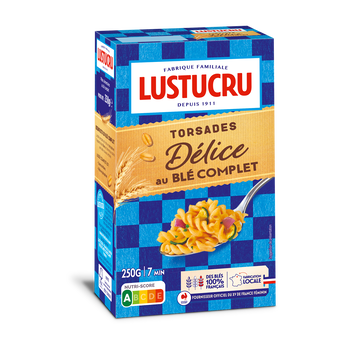 Image de Pâte Torsades Délice au blé complet LUSTUCRU