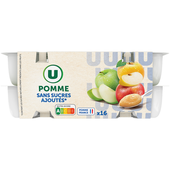 Image de U
Dessert fruitier coupelle pomme sans sucres ajoutés U