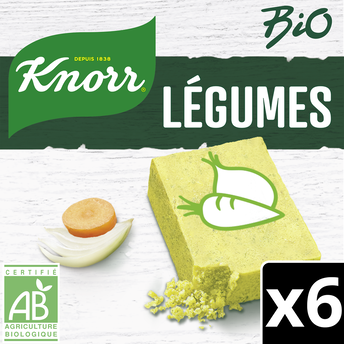 Image de Bouillon de légumes bio KNORR, 6 tablettes soit