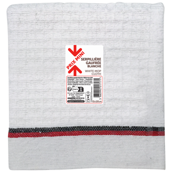 Image de Serpillière gaufrée blanche PRIX MINI