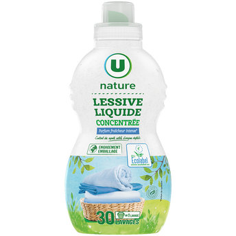 Image de U NATURE
Lessive liquide - Fraîcheur intense - 30 lavages - 0.96