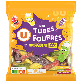 Image de U
Bonbons mini tubes fourrés qui piquent  sachet de