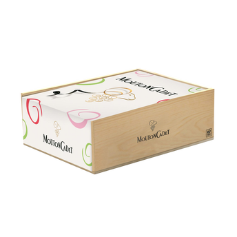 Image de Bordeaux AOP rouge MOUTON CADET caisse bois