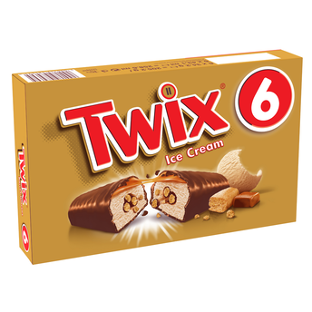 Image de Glace barres caramel biscuit TWIX, x6