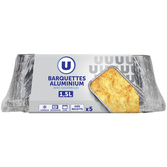 Image de U
Barquettes profondes en aluminium empilables 1,5l