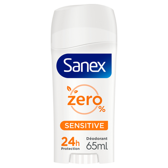 Image de Déodorant 24H de protection 0% sensitive SANEX, stick de