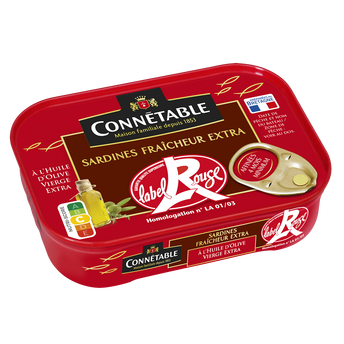 Image de Sardines de Bretagne Label Rouge à l'huile d'olive CONNETABLE