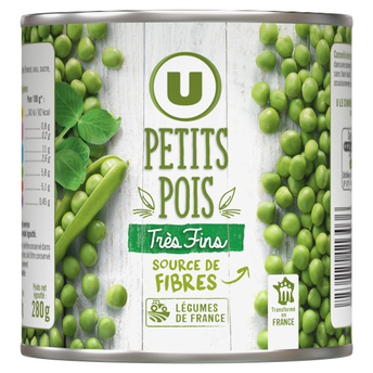 Image de U
Petits pois très fins - Boîte de 280g net