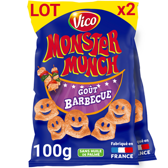 Image de Biscuits apéritifs goût barbecue MONSTER MUNCH, sachet