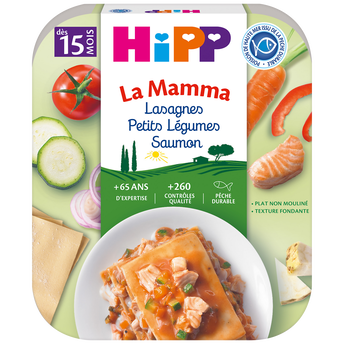 Image de Plat complet pour bébé lasagnes petits légumes saumon HIPP, dès 15mois