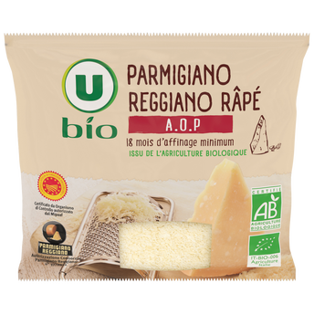 Image de U BIO
Parmigiano reggiano rapé 18 mois d'affinage AOP  30%mg